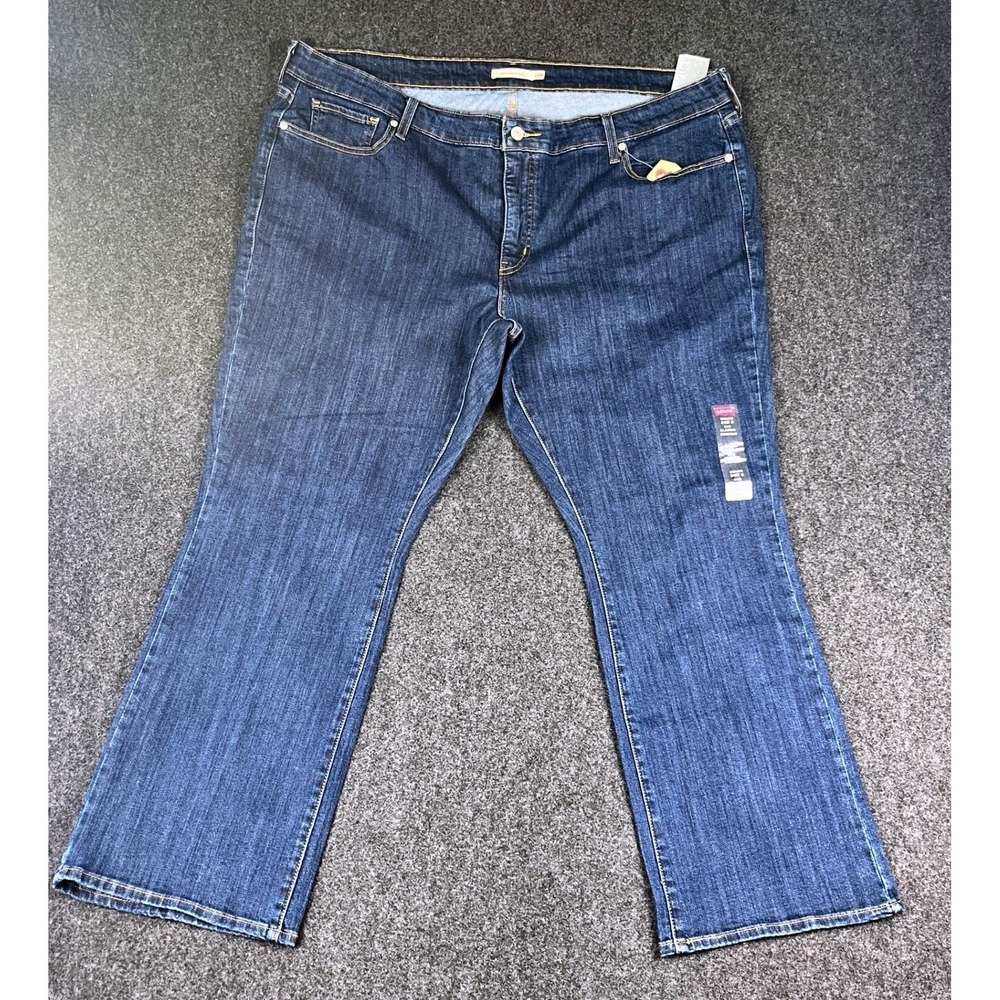 NWT Levi's 415 Classic Bootcut Jeans Womens 24W Short Dark Wash‎ Stretch